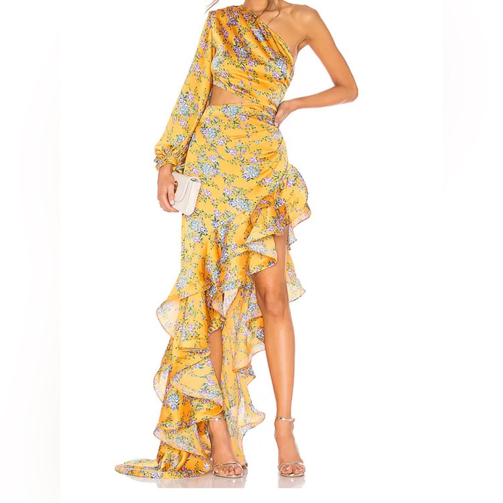 Bronx and Banco Hanna Gown in yellow floral size Small